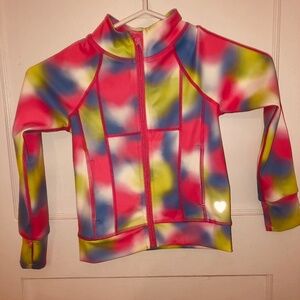 Hatley zip up jacket, size 5, like new, girl’s jelly bean activewear zip jacket